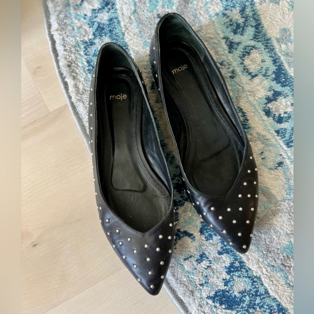 Maje studded ballerina flats